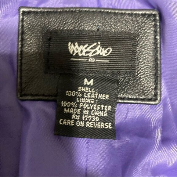 Leather blazer‎ jacket black women’s medium - Picture 5 of 6